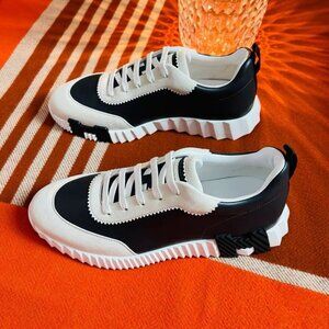 Hermes Heros Sneaker Black and White